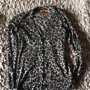 Tory Burch Leopard cardigan size L